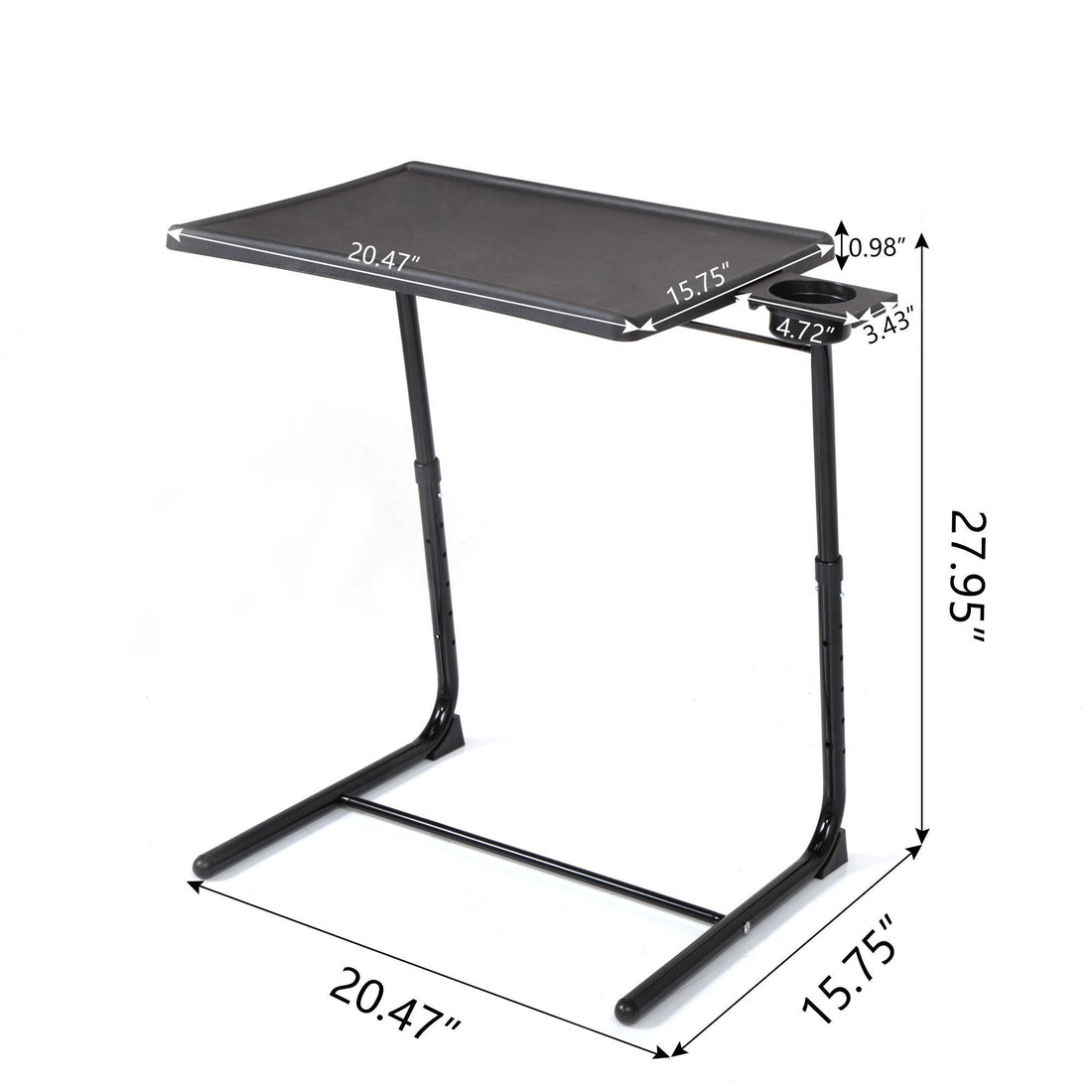 Adjustable TV Tray Table with Cup Holder8