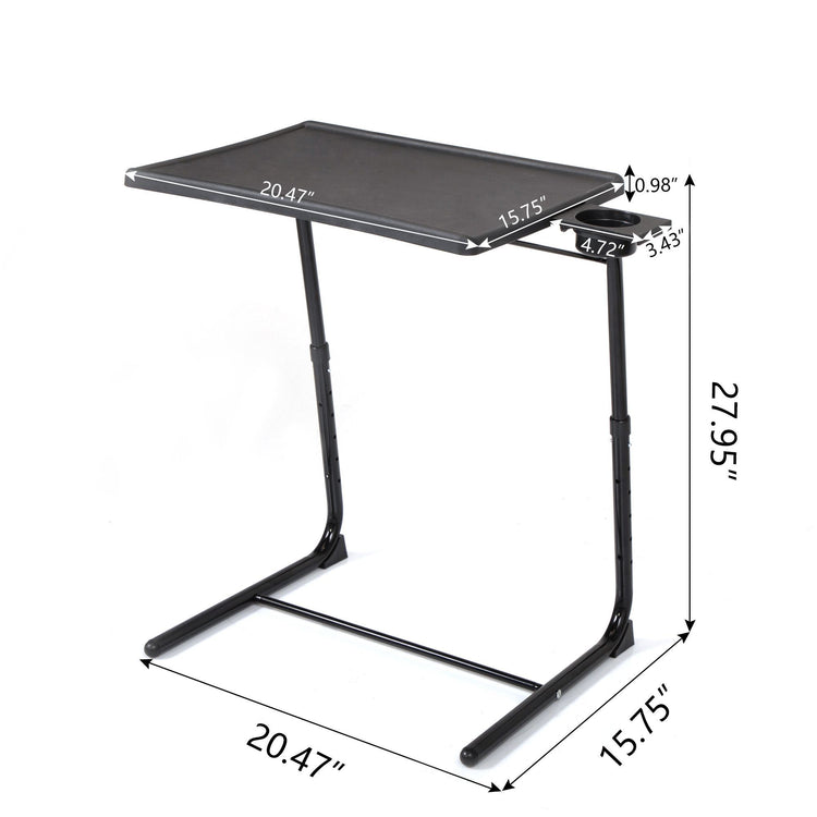 Adjustable TV Tray Table with Cup Holder8