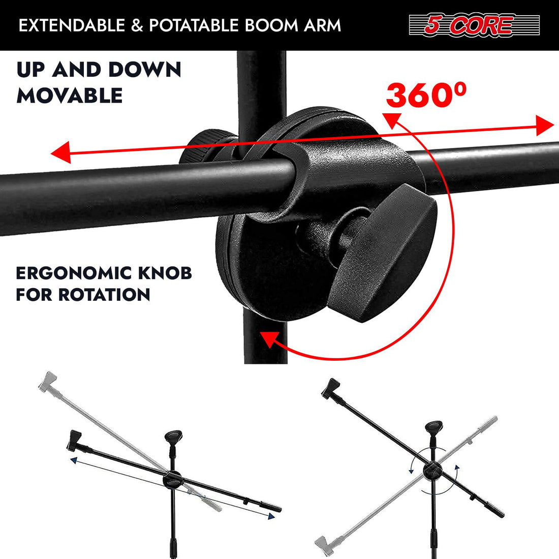 Mic stand extended to maximum height for standing vocals