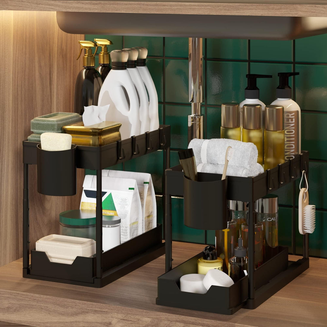 Adjustable Under Sink Organizer Set main view