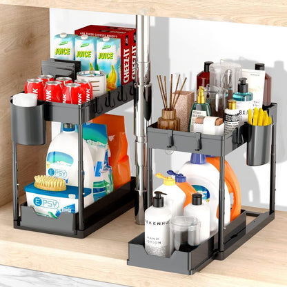 Adjustable Under Sink Organizer Set detail close-up