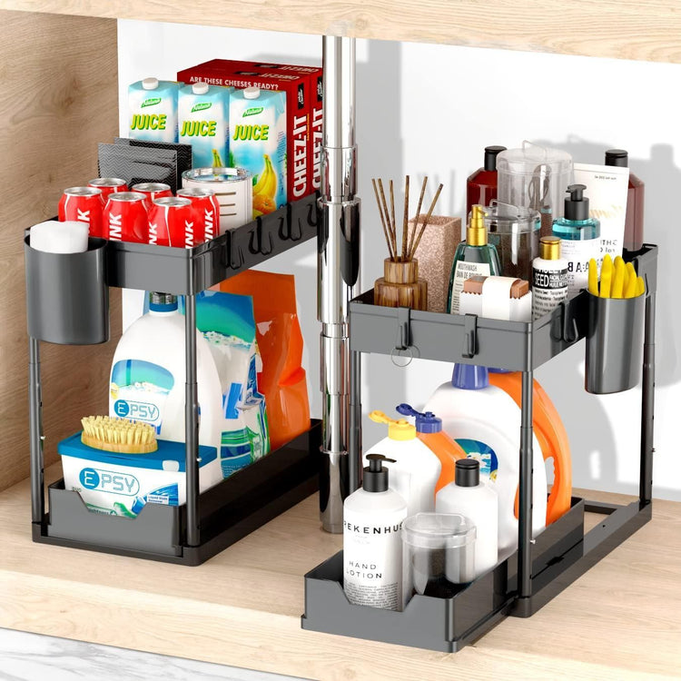 Adjustable Under Sink Organizer Set detail close-up