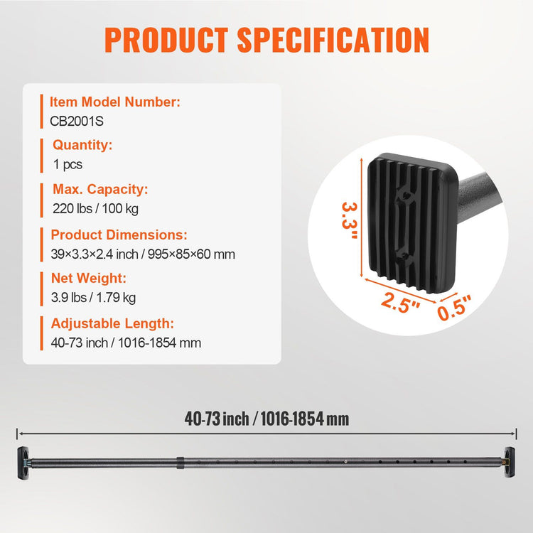 Adjustable Vehicle Cargo Stabilizer Bar detail view 7