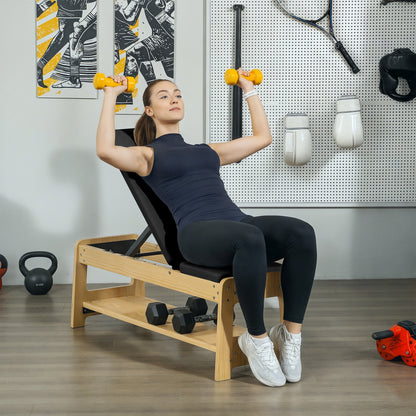 Adjustable Weight Bench with Dumbbell Rack