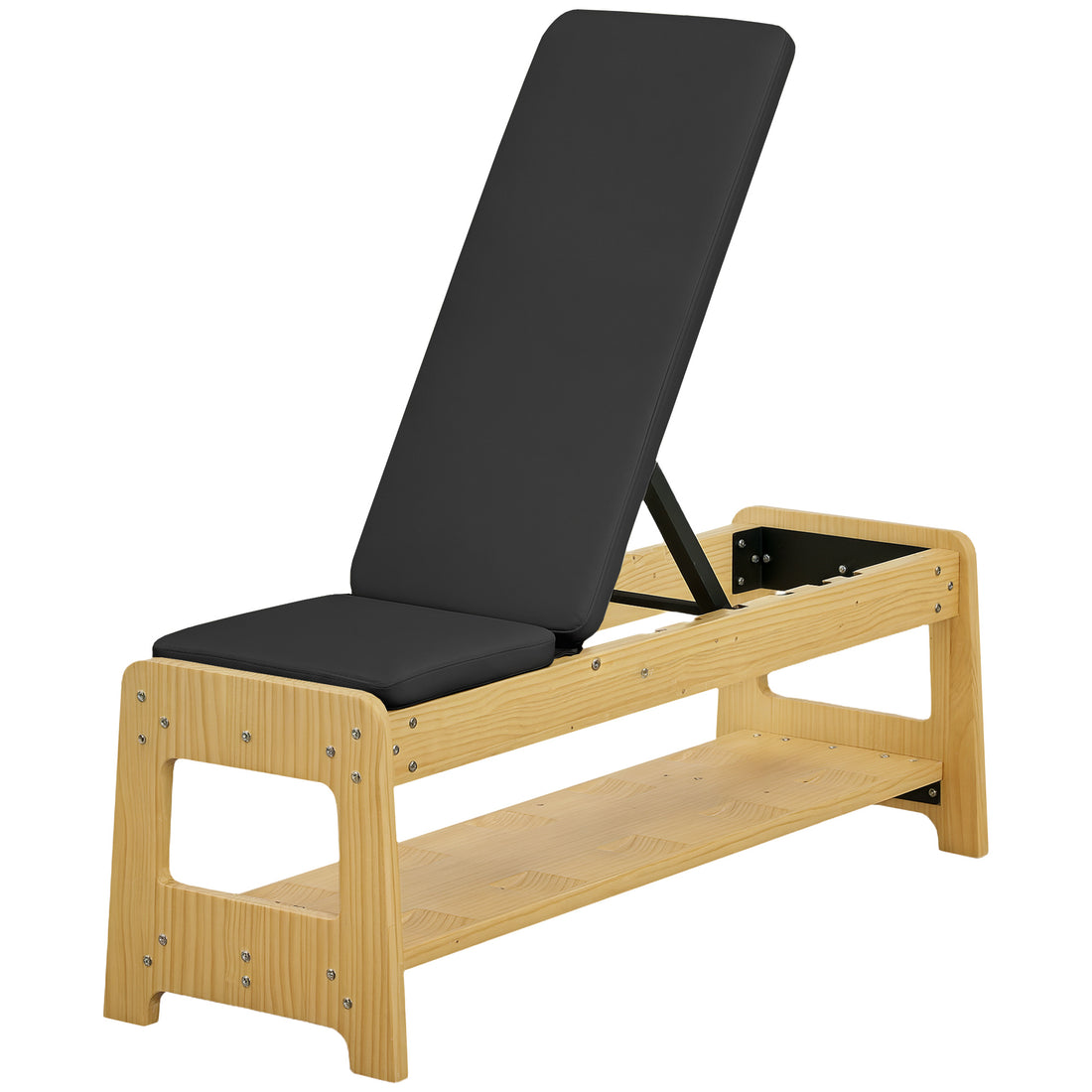 Adjustable weight bench full assembly view