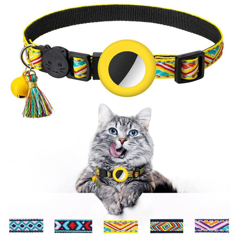 Airtag Pet Collar Bell Tassel