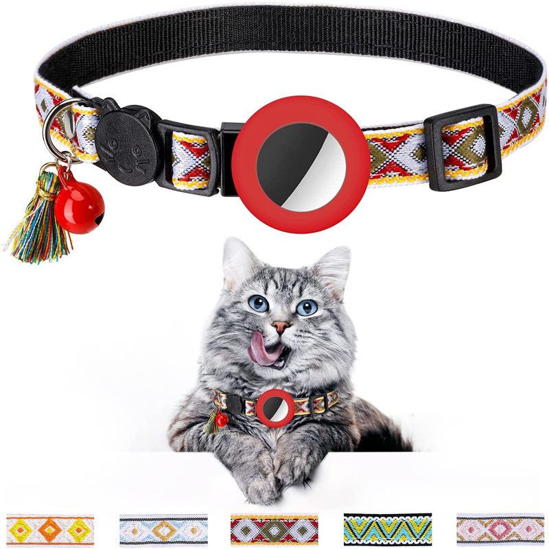 Airtag Pet Collar Bell Tassel10