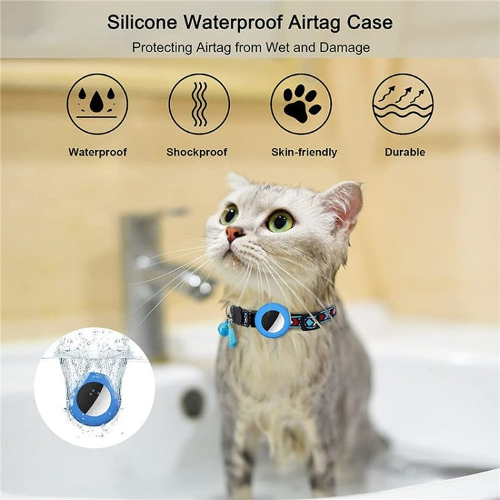 Airtag pet collar adjustable strap buckle