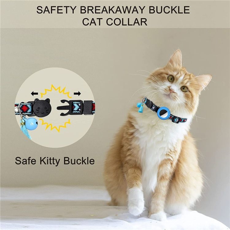 Airtag Pet Collar Bell Tassel4