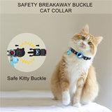Cat wearing the Airtag collar with bell tassel