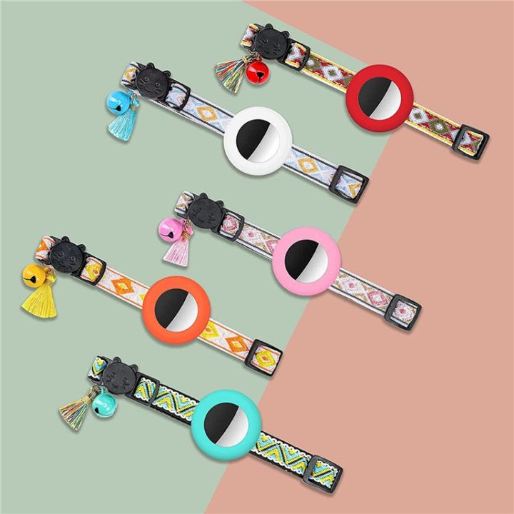 Airtag Pet Collar Bell Tassel5