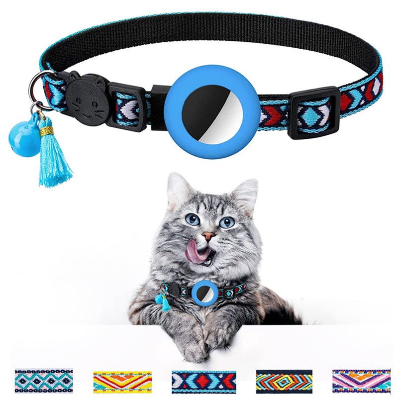 Airtag Pet Collar Bell Tassel6