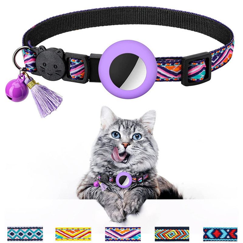 Airtag Pet Collar Bell Tassel7
