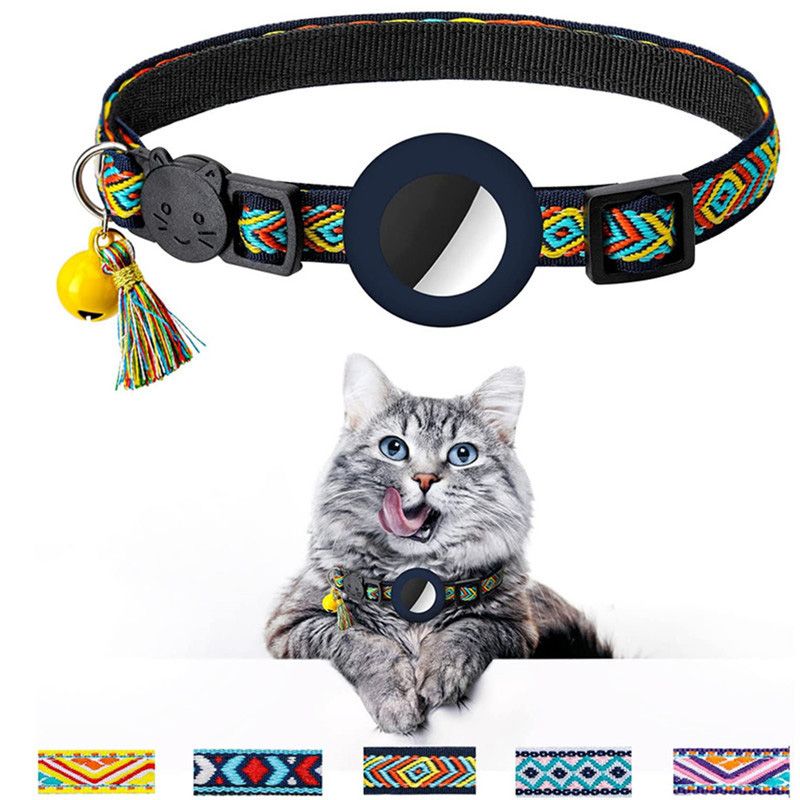 Airtag Pet Collar Bell Tassel8
