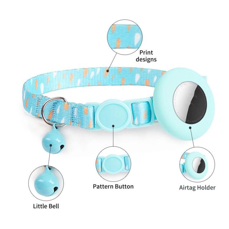 Pet collar case showing AirTag insert slot