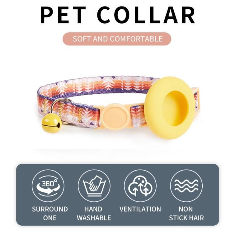 Side view of Airtag pet collar holder on a dog