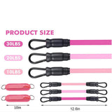 Ankle resistance bands worn on the leg