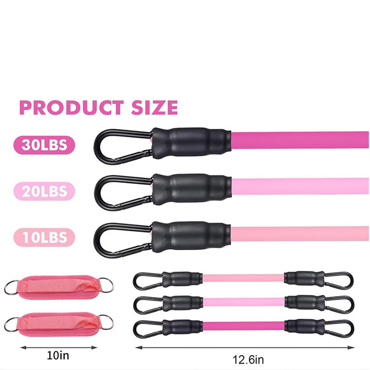 Ankle resistance bands worn on the leg