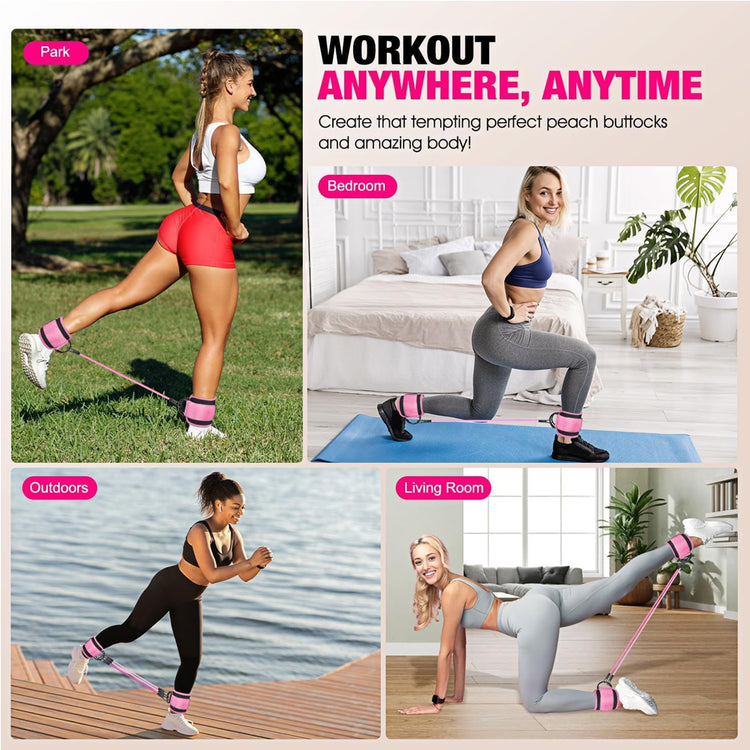 Ankle resistance band hook attachment