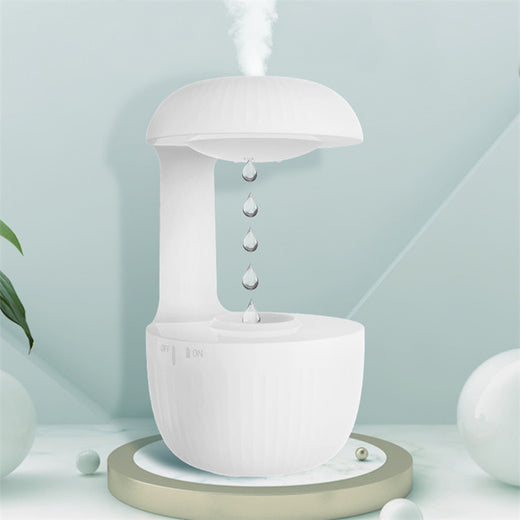 Anti-gravity air humidifier, close-up of LED color-change base