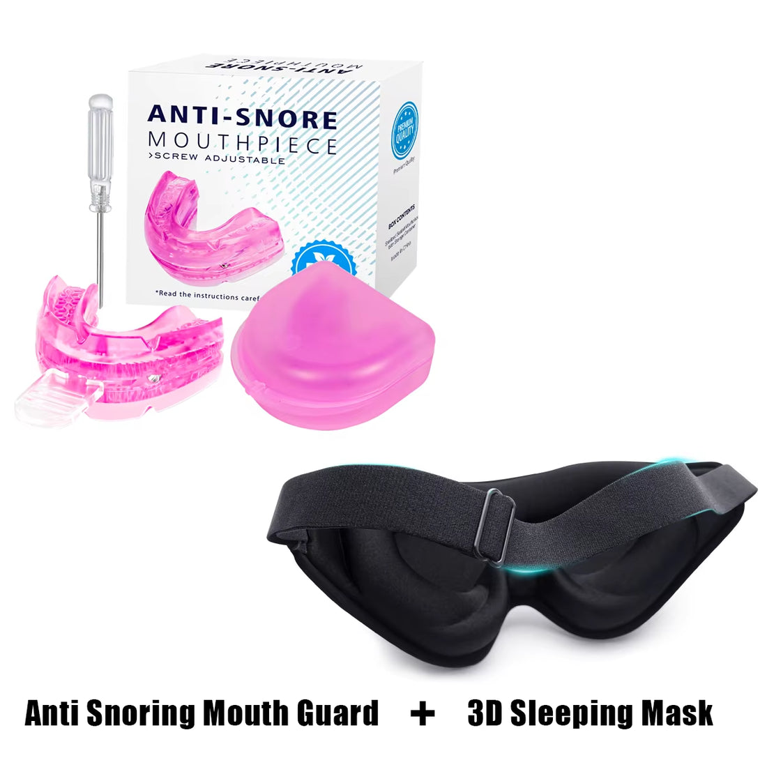 Anti-snoring mouthpiece comparison view of variants
