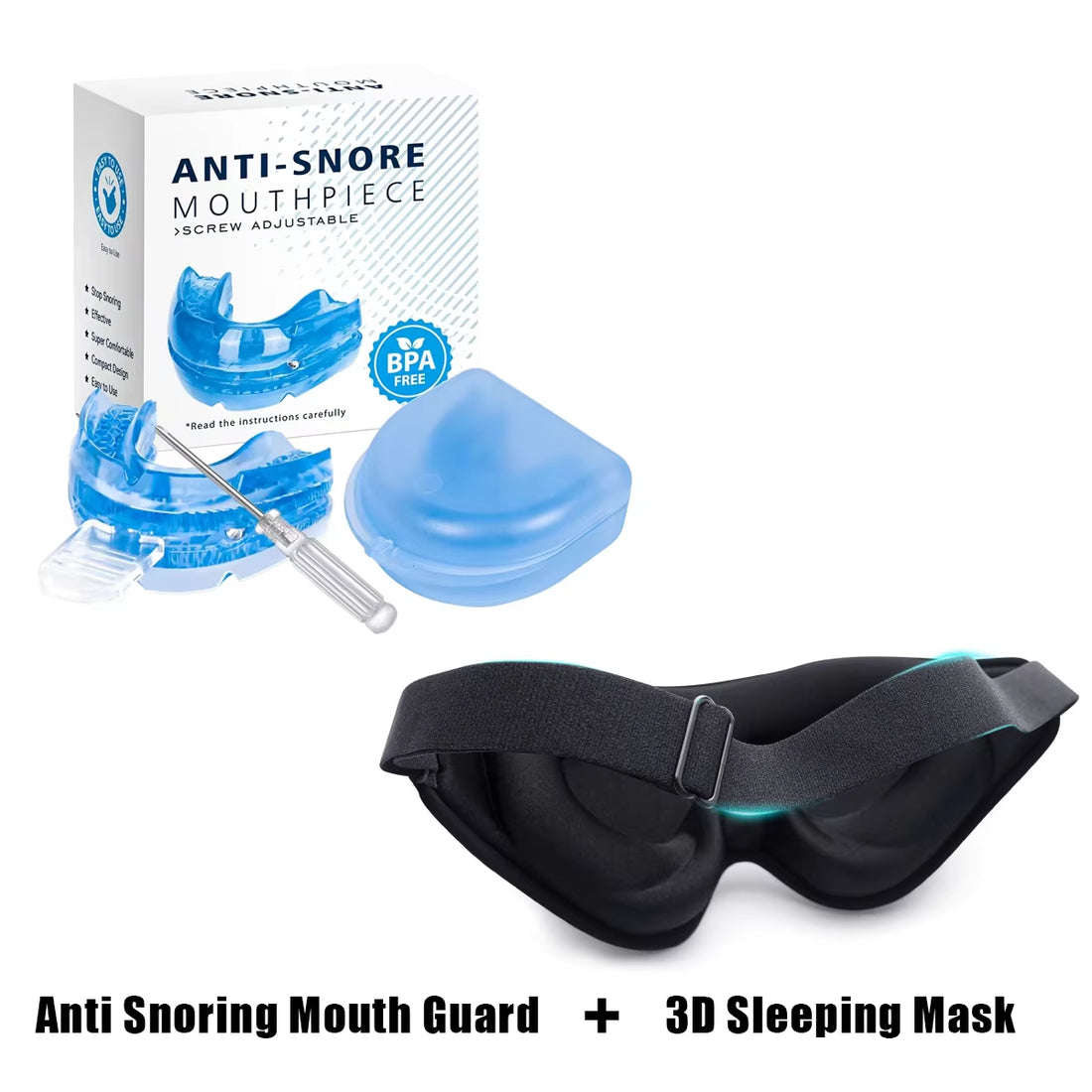 Snoring mouth guard in pink color option