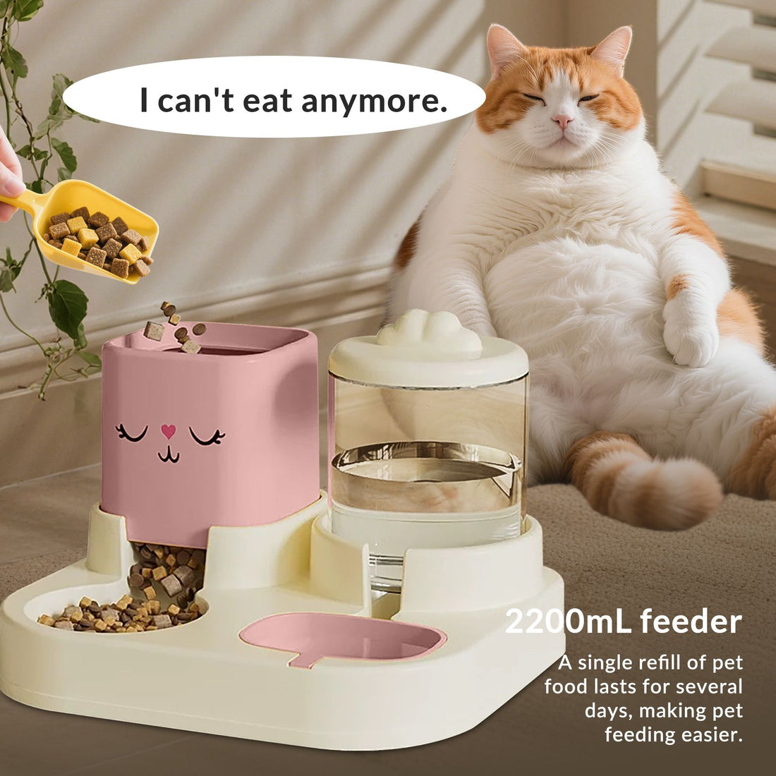 Automatic pet feeder packaging contents