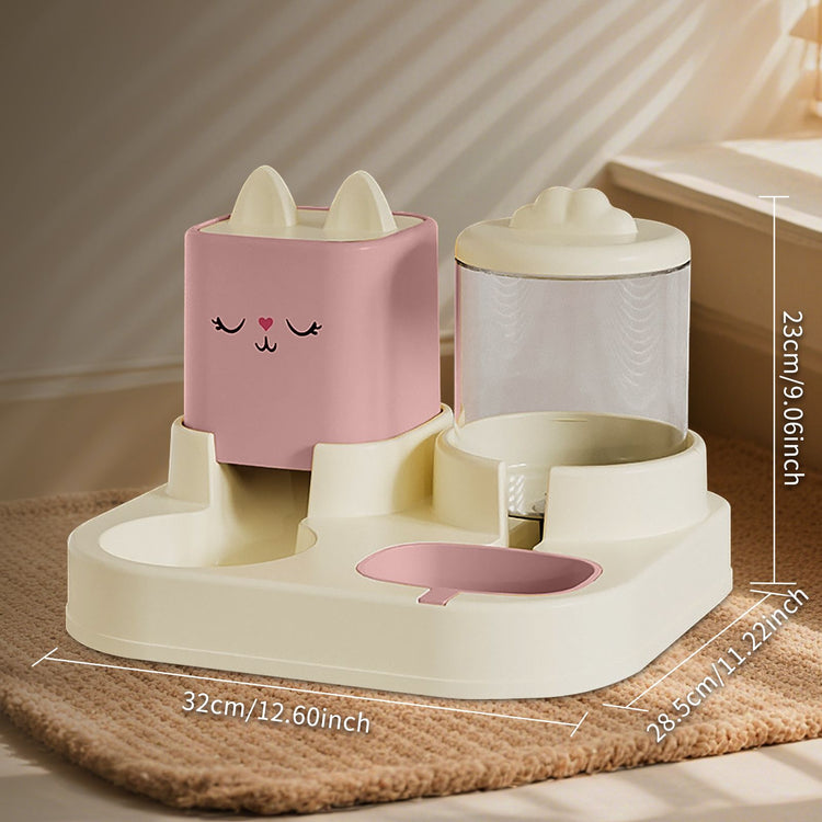 Automatic pet feeder cleaning and assembly
