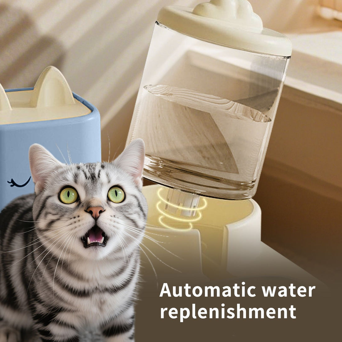 Automatic pet feeder gravity water dispenser