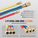 Automotive 3-Way AC Manifold Gauge kit contents