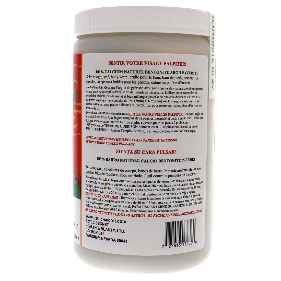 Indian healing clay applied as a face mask