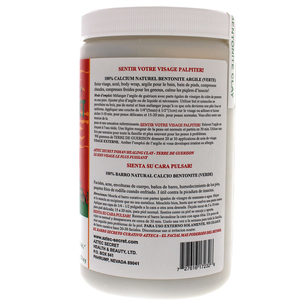 Indian healing clay applied as a face mask