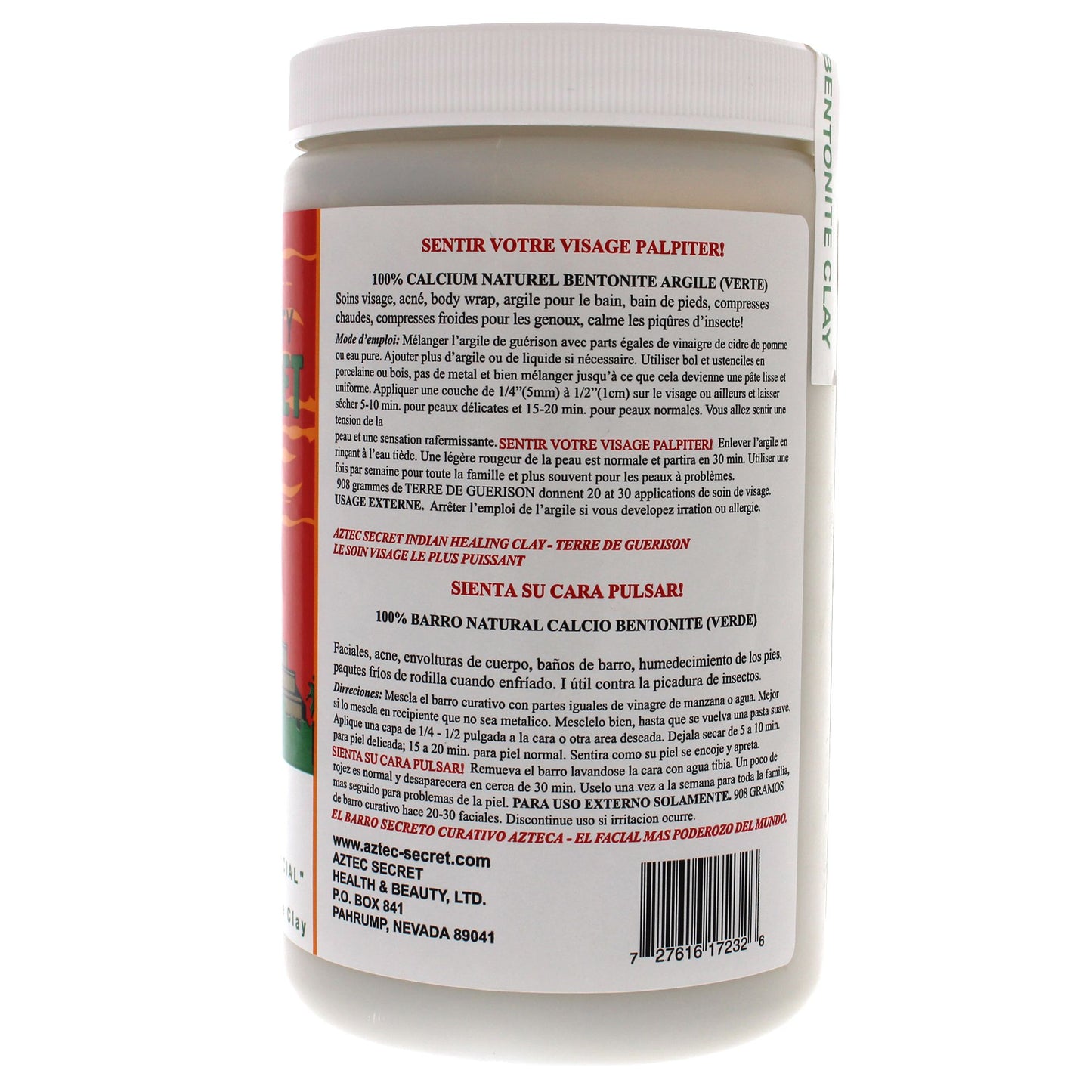 Indian healing clay applied as a face mask