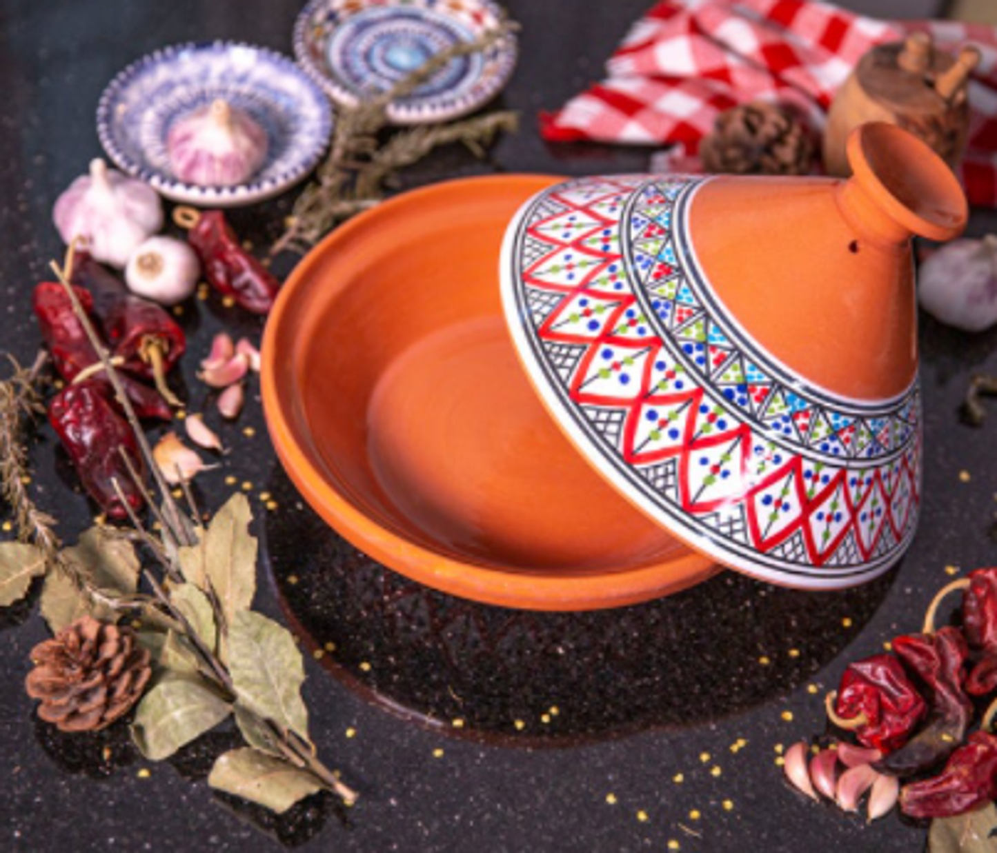 Kamsah Classic Tagine - Handmade Ceramic Cooking Pot