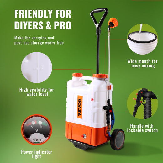 Battery backpack sprayer 4 gallon main product view