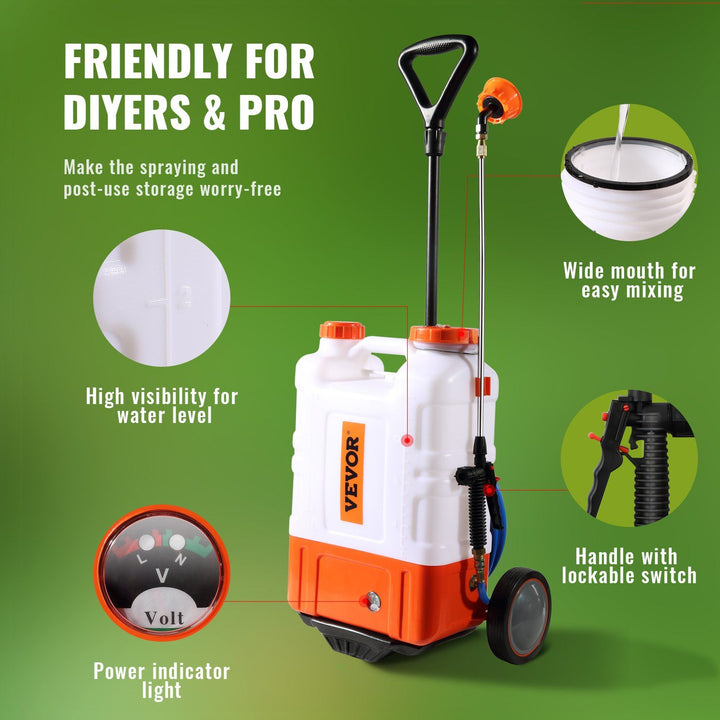Battery backpack sprayer 4 gallon main product view