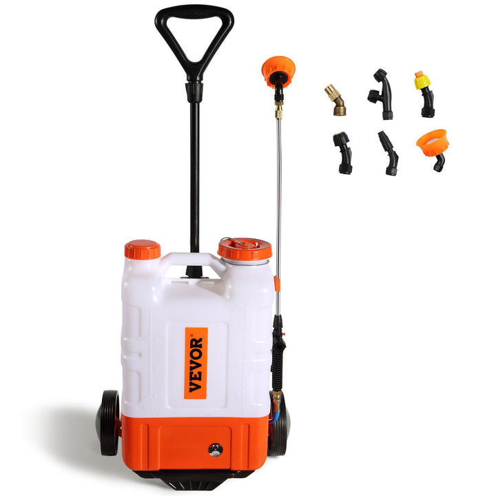 Battery backpack sprayer 4 gallon side detail