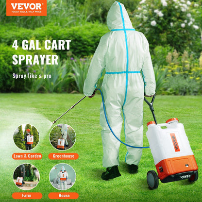 Battery backpack sprayer with included nozzle set
