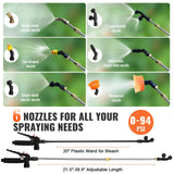 Battery backpack sprayer pressure controls detail