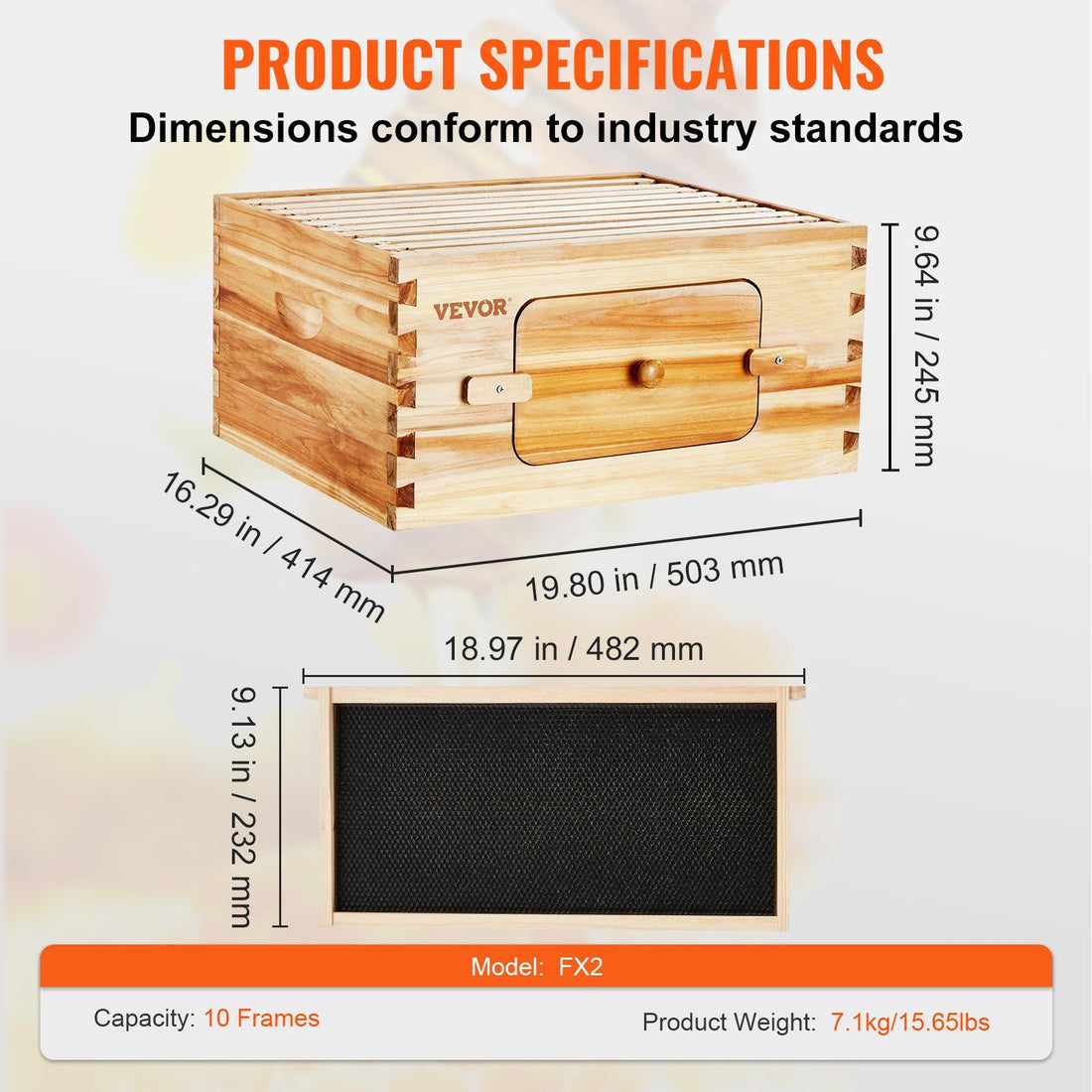 Bee hive starter kit on garden stand