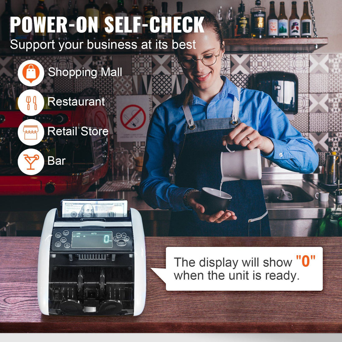 bill counter with counterfeit detection side profile showing chassis