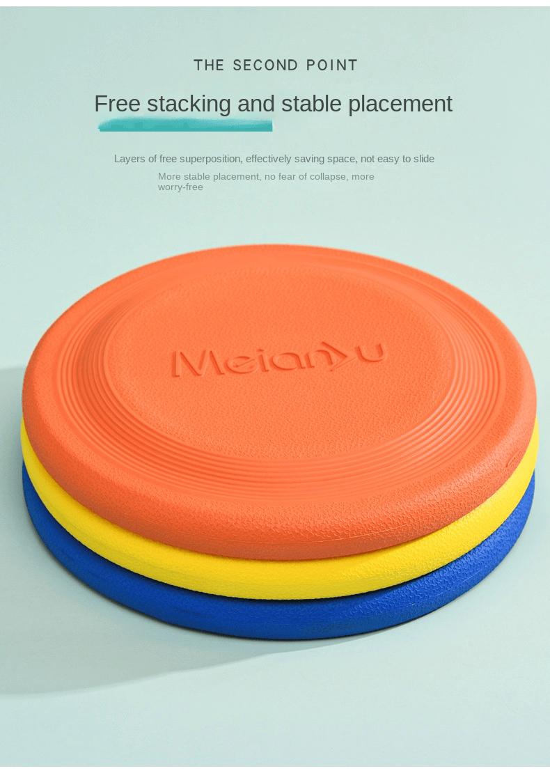 Durable dog frisbee in Yellow with zipper detail
