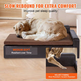 Black leather pet sofa bed alternate angle