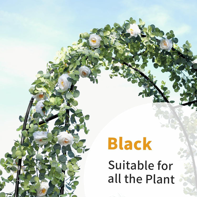 Black Metal Garden Arch Trellis packaging view