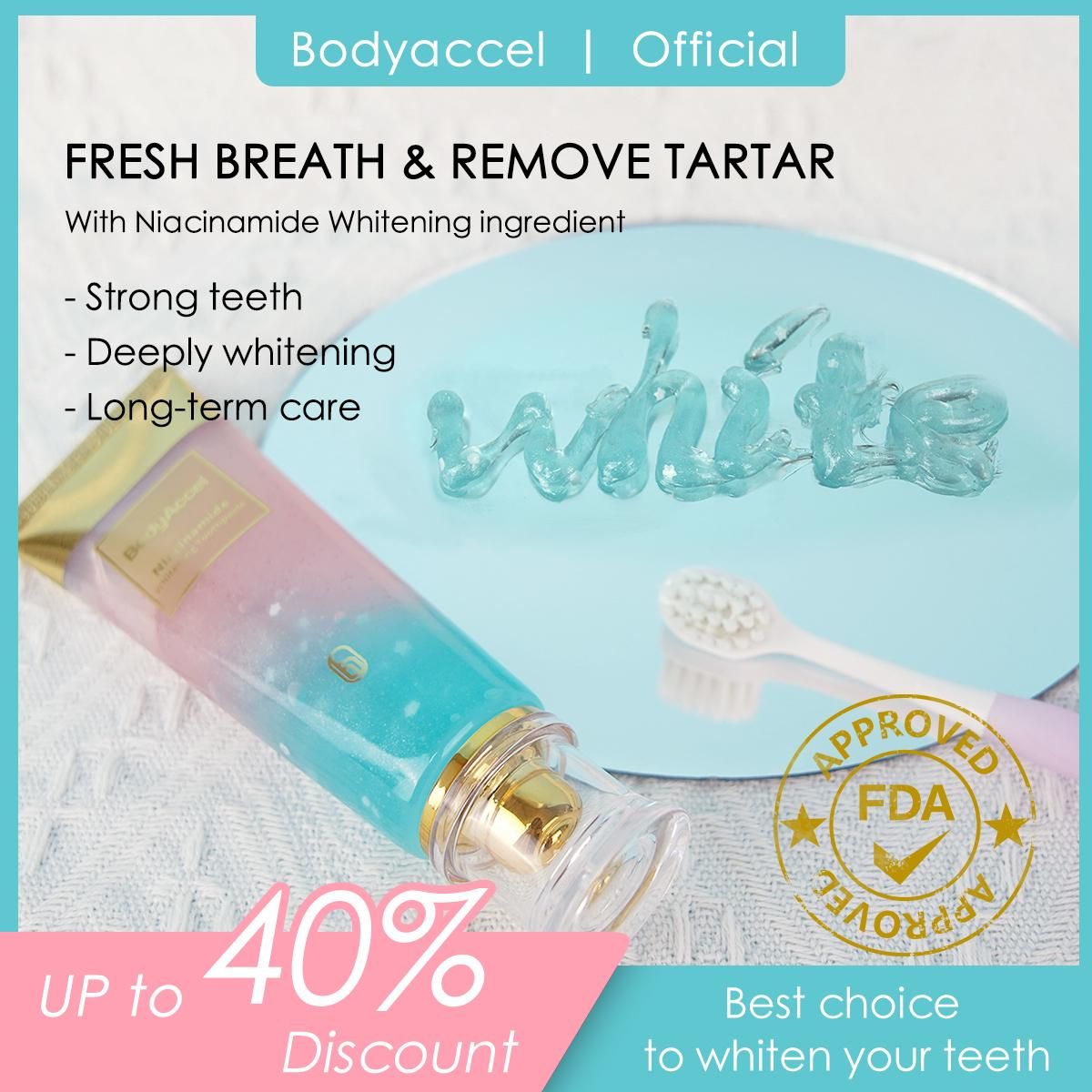 Niacinamide Whitening Toothpaste tube front