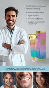 Niacinamide Whitening Toothpaste on toothbrush