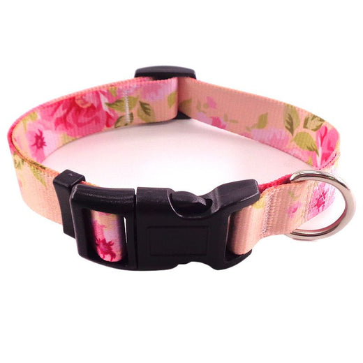 Pet collar in blue bohemian print
