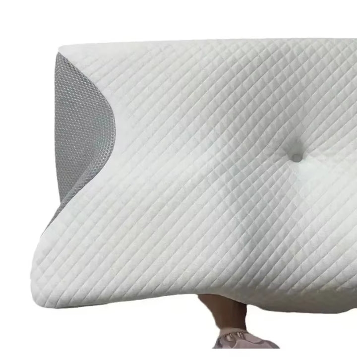 ButterflyContour pillow in use, side view