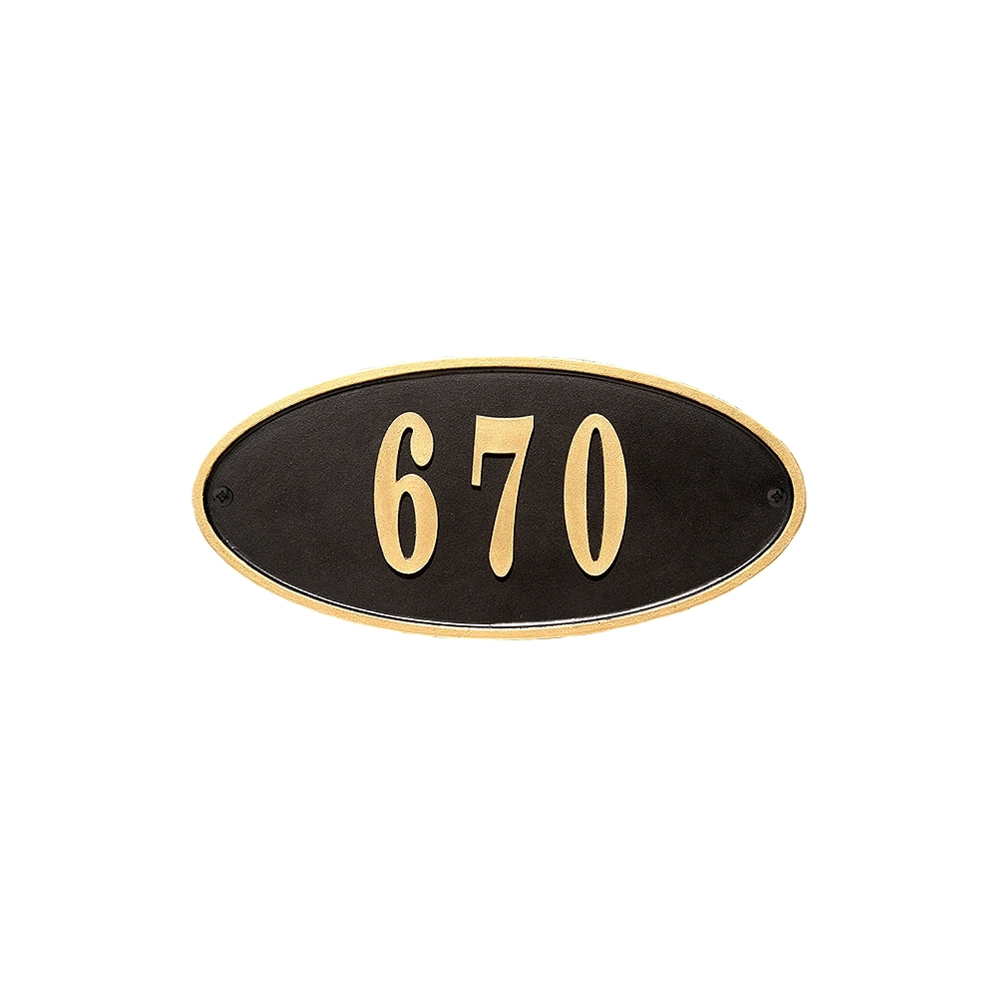 Claremont Oval Cast Aluminum Address Plaque