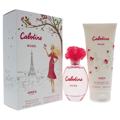 Cabotine Rose Women Gift Set angle view showing Cabotine Rose gift set detail